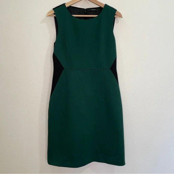 Tahari | Dresses | Tahari Sleeveless Ponte Sheath Dress Emerald Green Black  | Poshmark